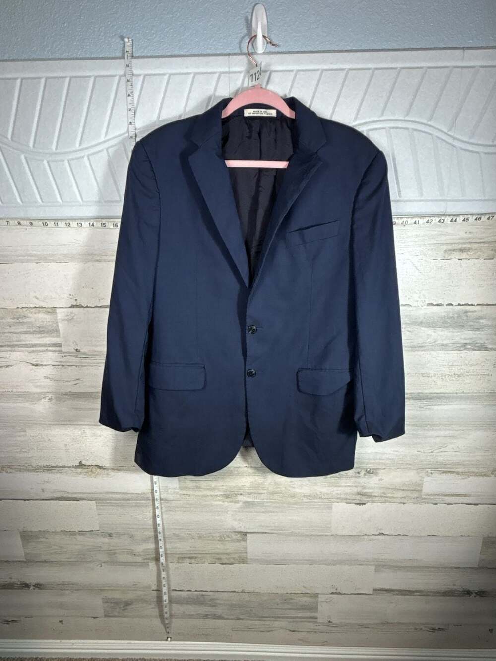 Joseph Abboud Sport Coat Blazer Super 100s Navy Blue Wool